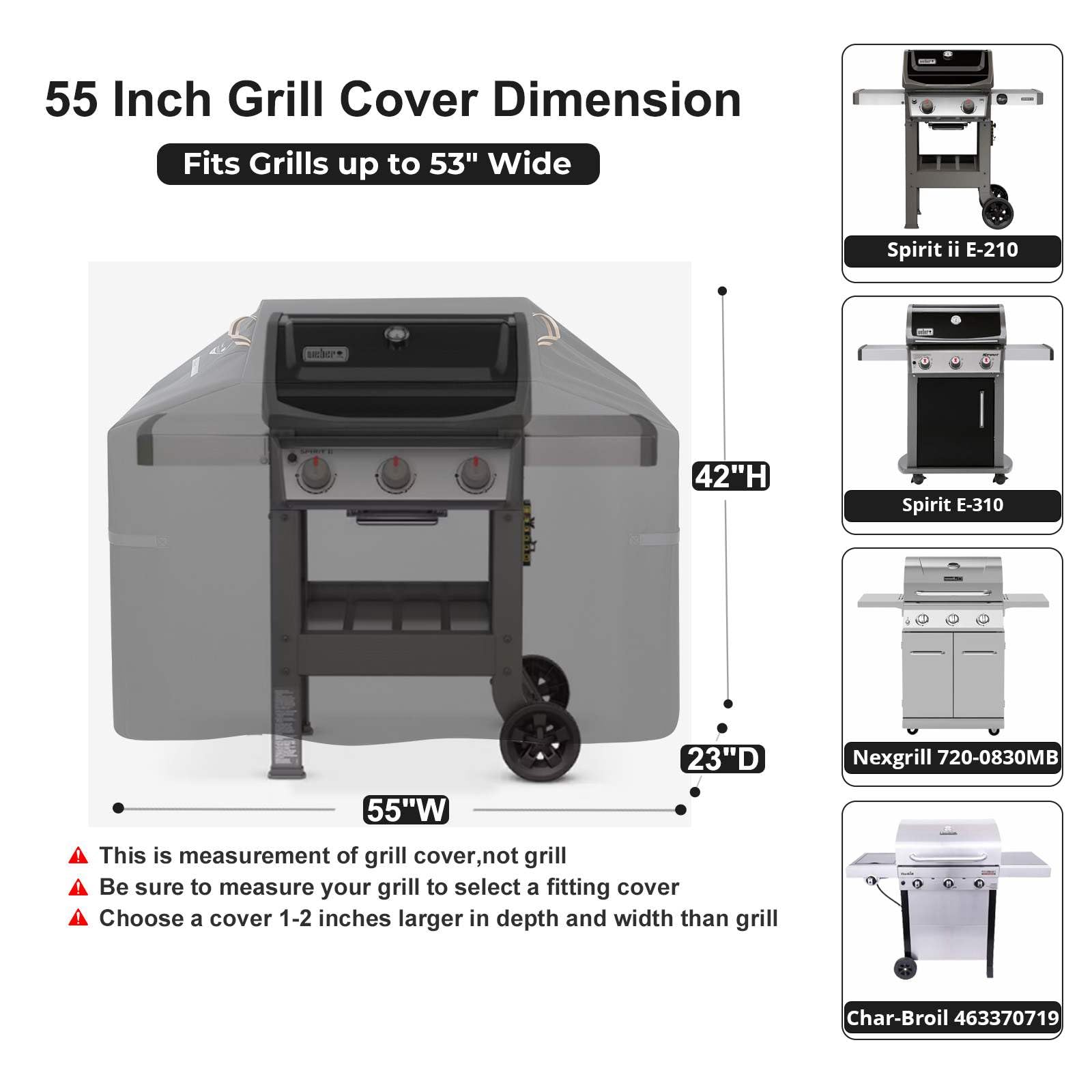 PasWith 600D tear-resistant material protects grill from wear.
