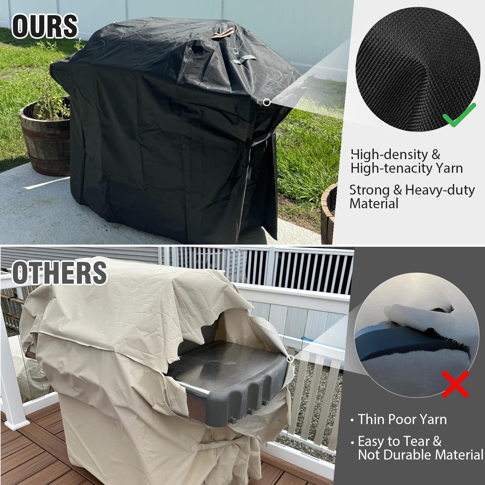 PasWith UV-fade resistant material shields from sun damage.