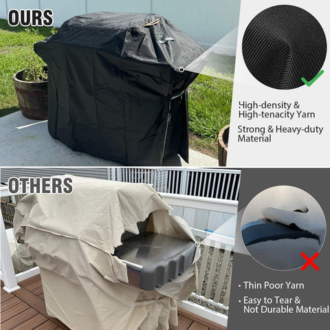 PasWith waterproof dual-layer fabric keeps grills dry in rain