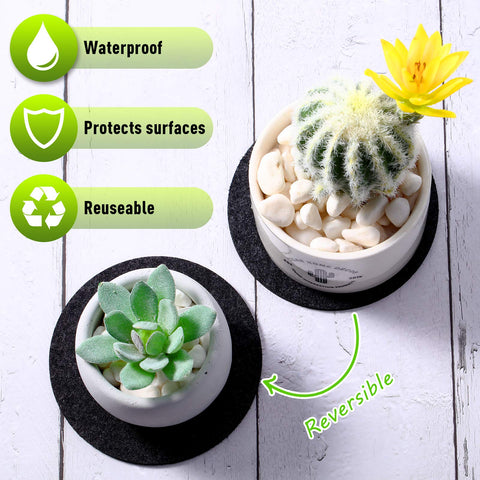 Patelai cork plant coaster 10-inch fits big planters and prevents floor damage