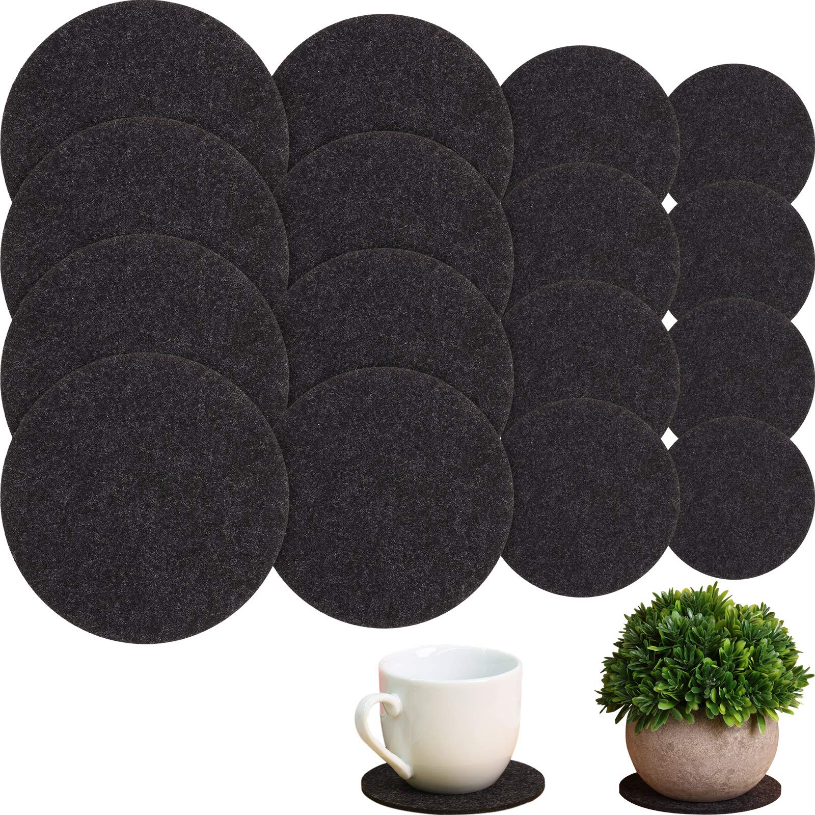 Patelai cork plant coaster 4-inch protects surfaces from spills and scratches