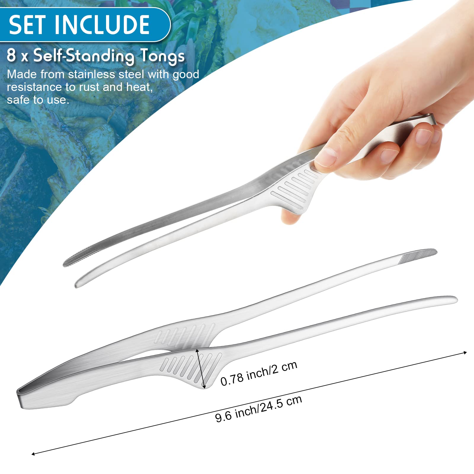 Patelai multiuse serving tongs ideal for salads, camping, and buffets
