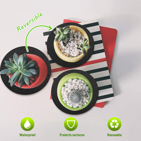 Patelai plant coaster set 10 inch large pad for big pots and trays