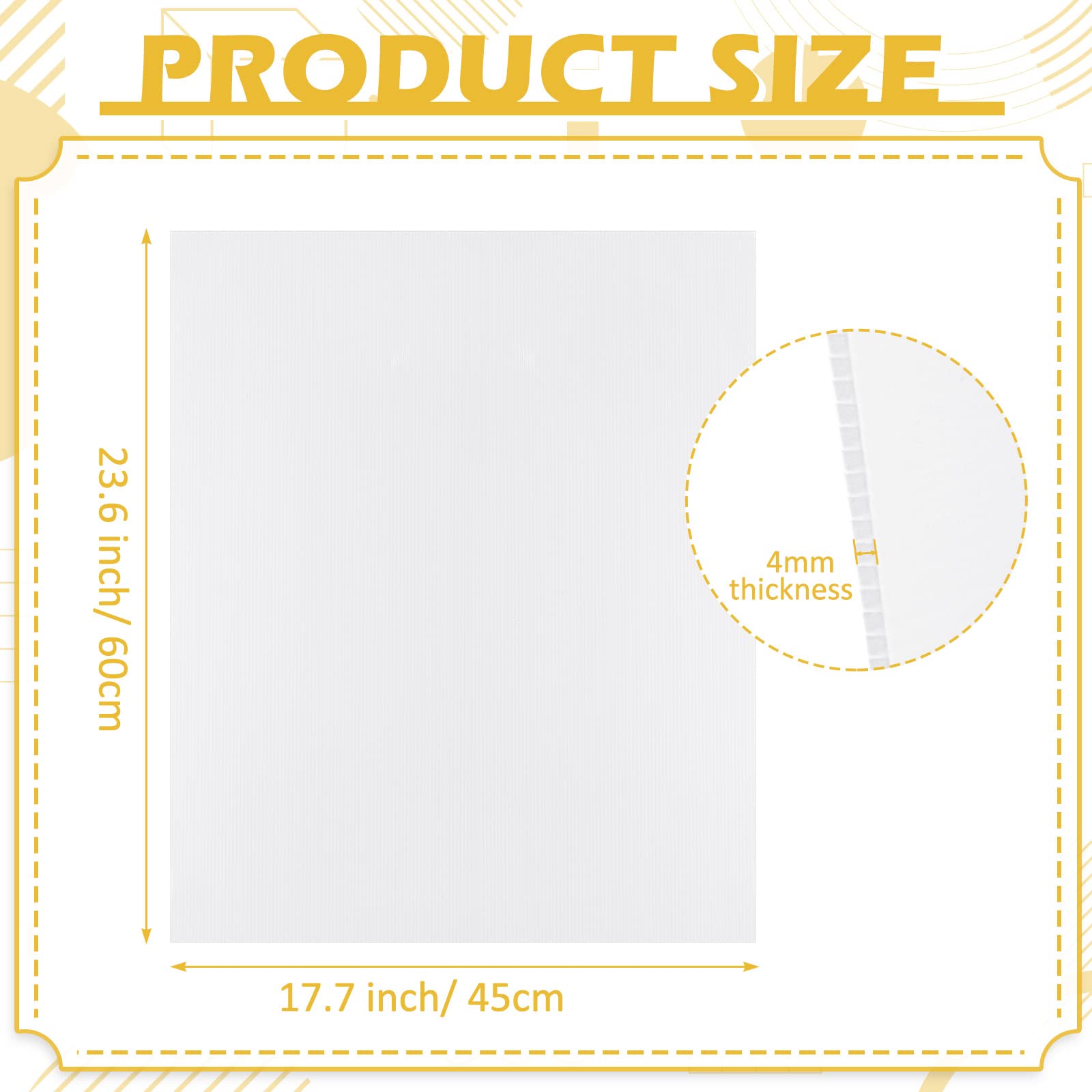 Patelai poster board 4mm thick white blank, easy to cut and customize for DIY signs.