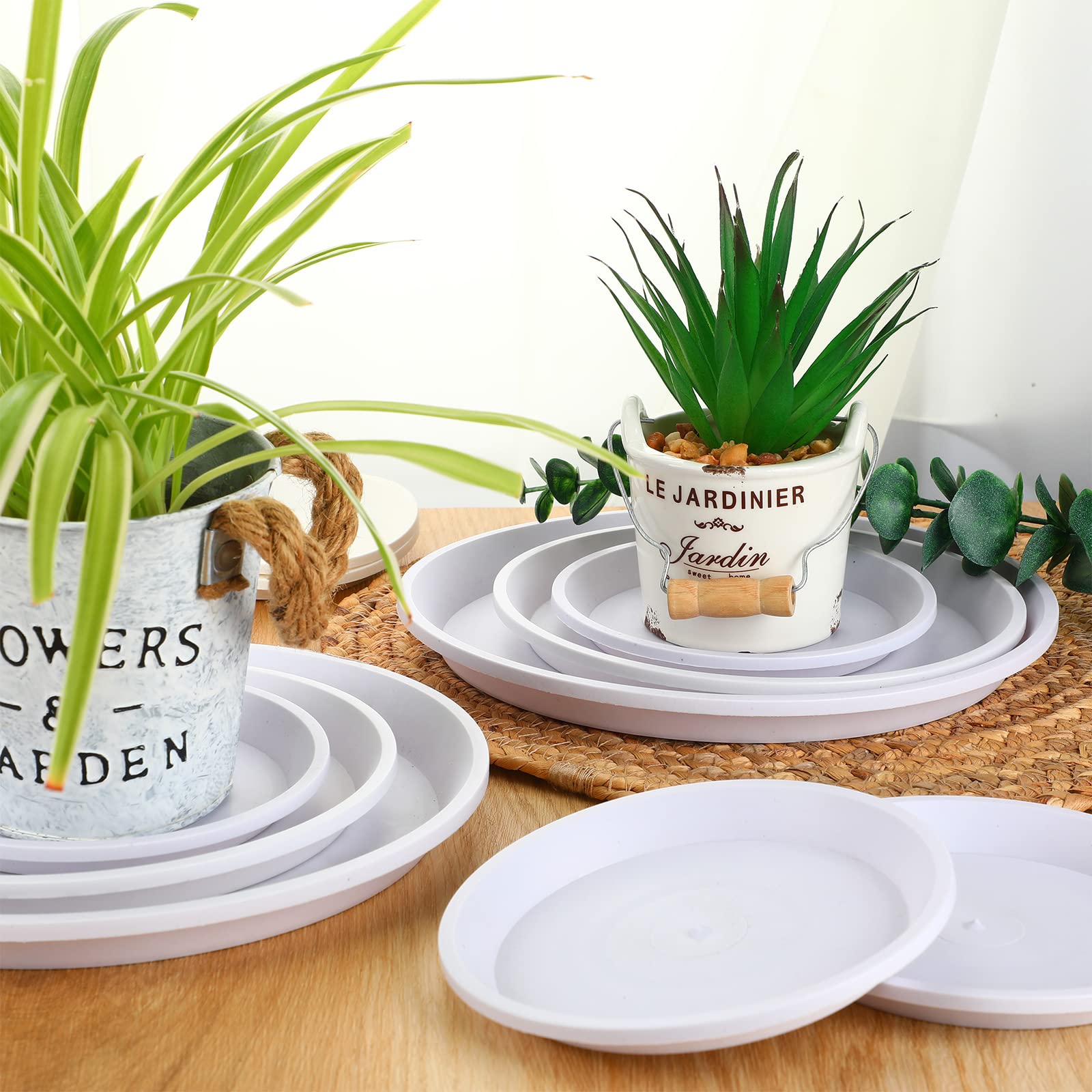 Patelai water drainage tray catches excess moisture from pots.