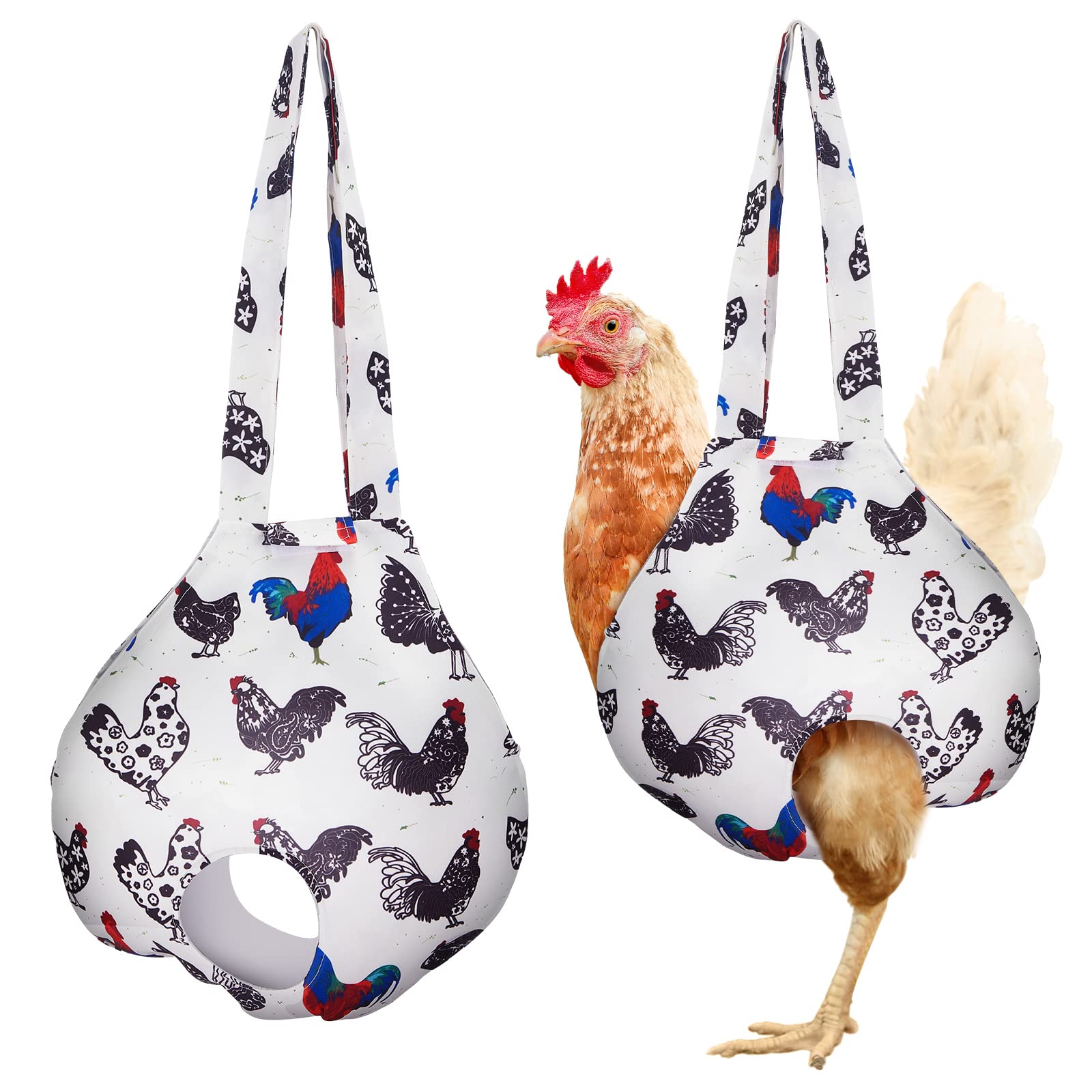 Paterr chicken holder bag front view showing secure transport for a small bird