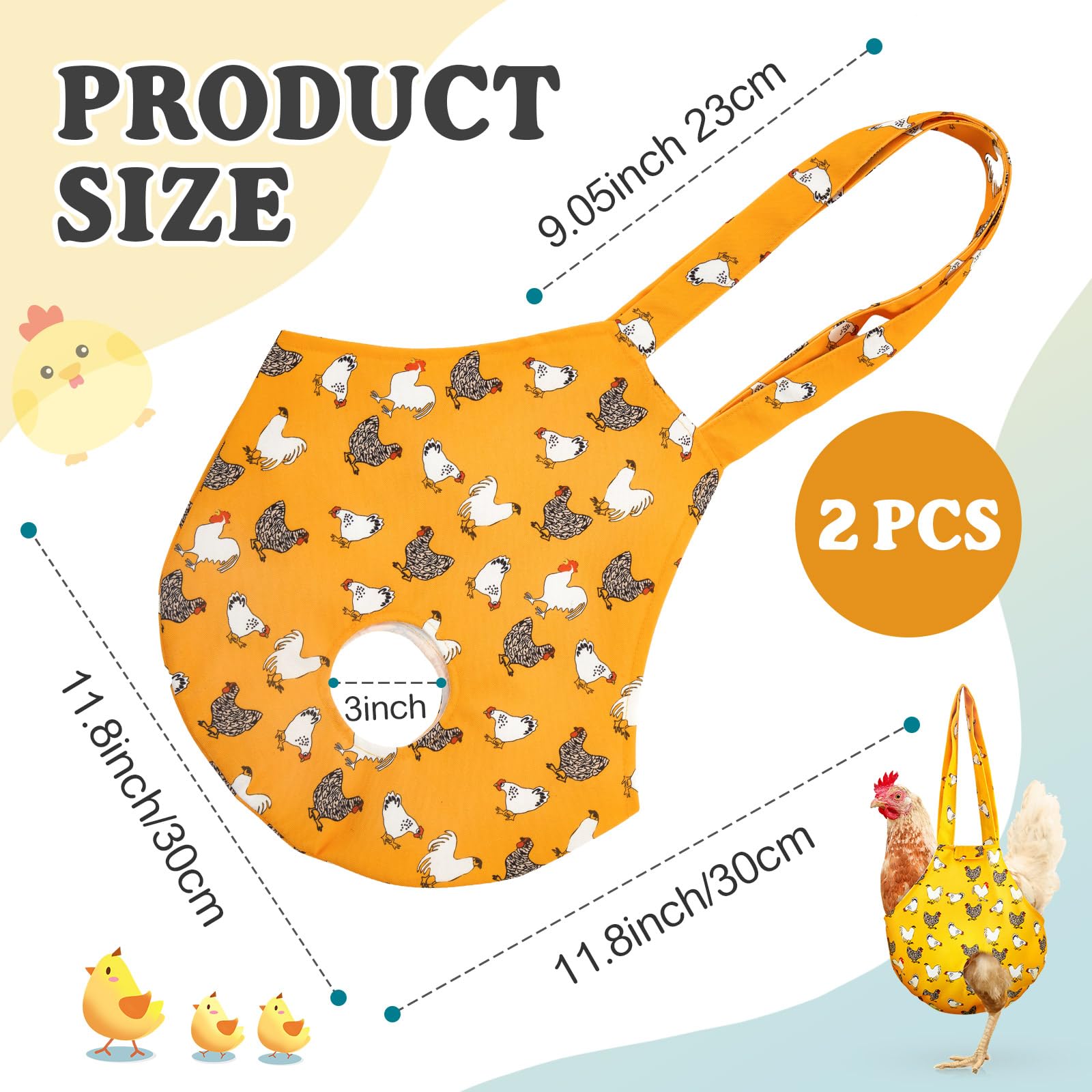 Paterr chicken holder bag handle closeup emphasizes secure grip when lifting.