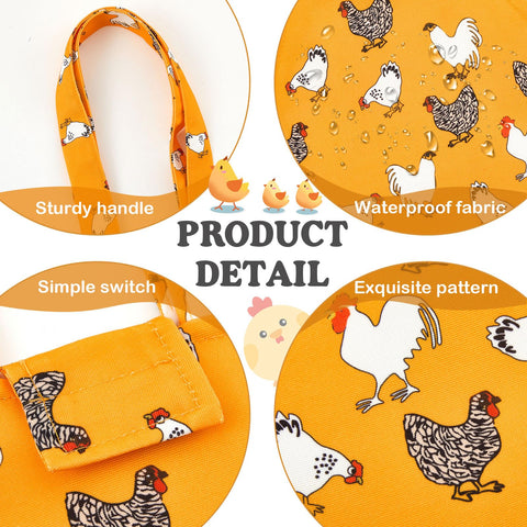 Paterr chicken holder bag waterproof interior ensures quick, easy cleanup after use.