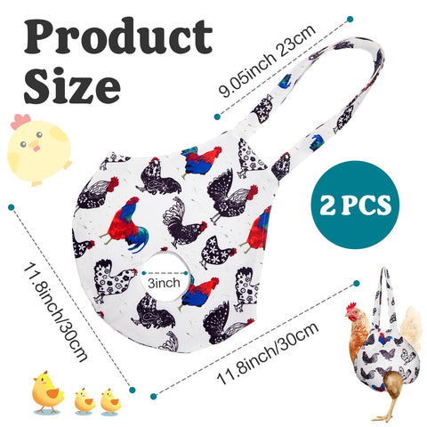 Paterr sling with waterproof lining keeps your hen dry during wet-weather transports