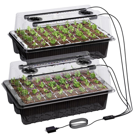 Patigrow 80-cell seed starter tray with grow light for indoor germination