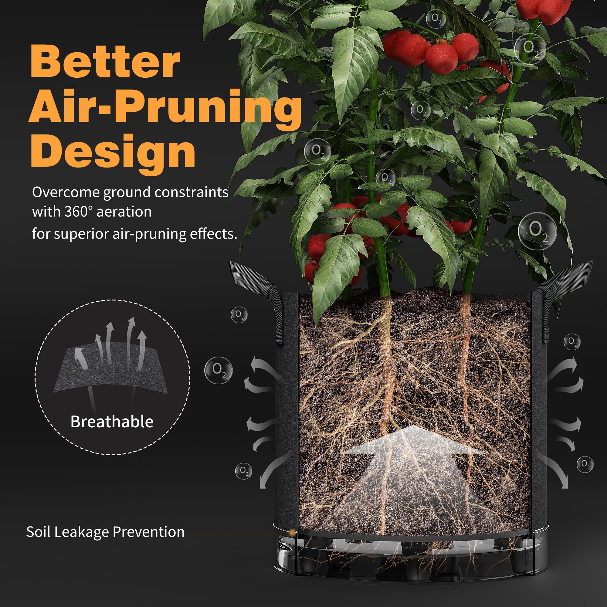 Patigrow built-in metal rings for low-stress training of branches