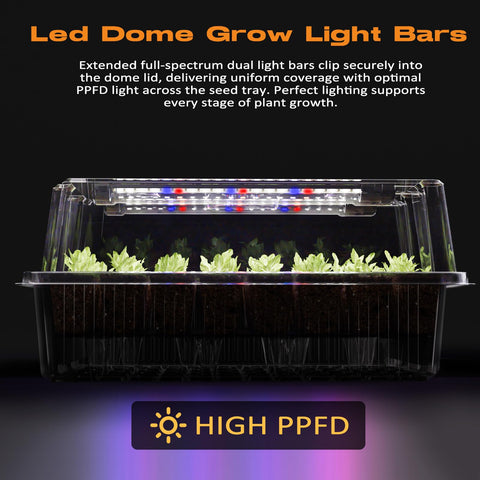 Patigrow grow light system with 56 LED beads for seedlings