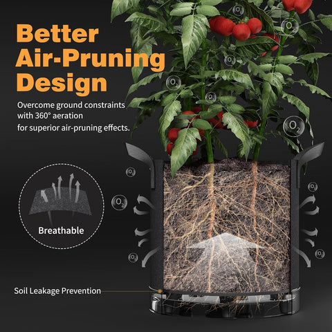 Patigrow reinforced handles aid lifting and repositioning without deforming.