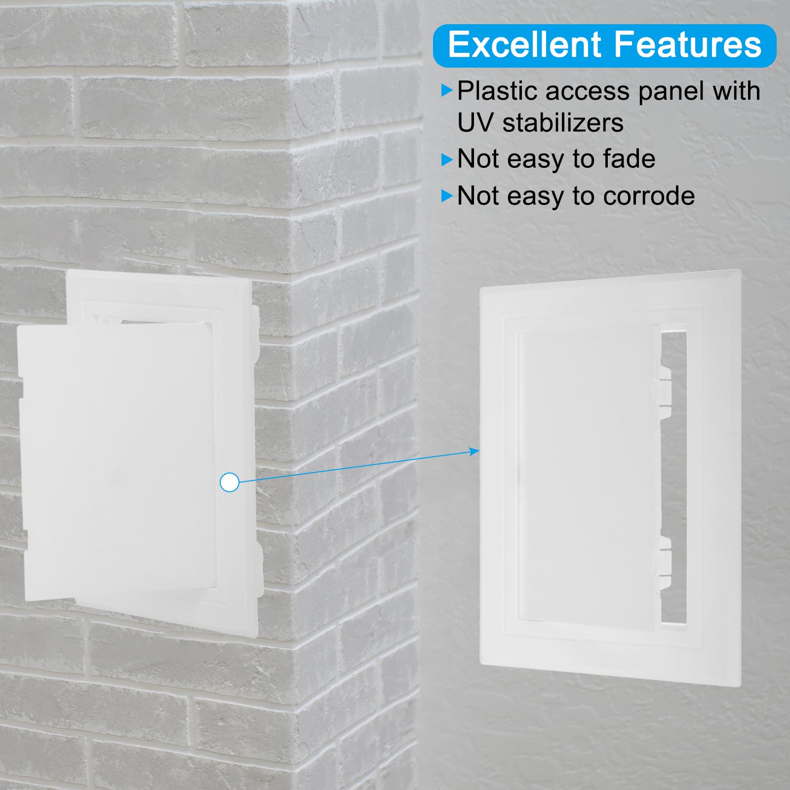 PATIKIL ABS plastic panel provides durable, water-repellent wall access in basements or bathrooms