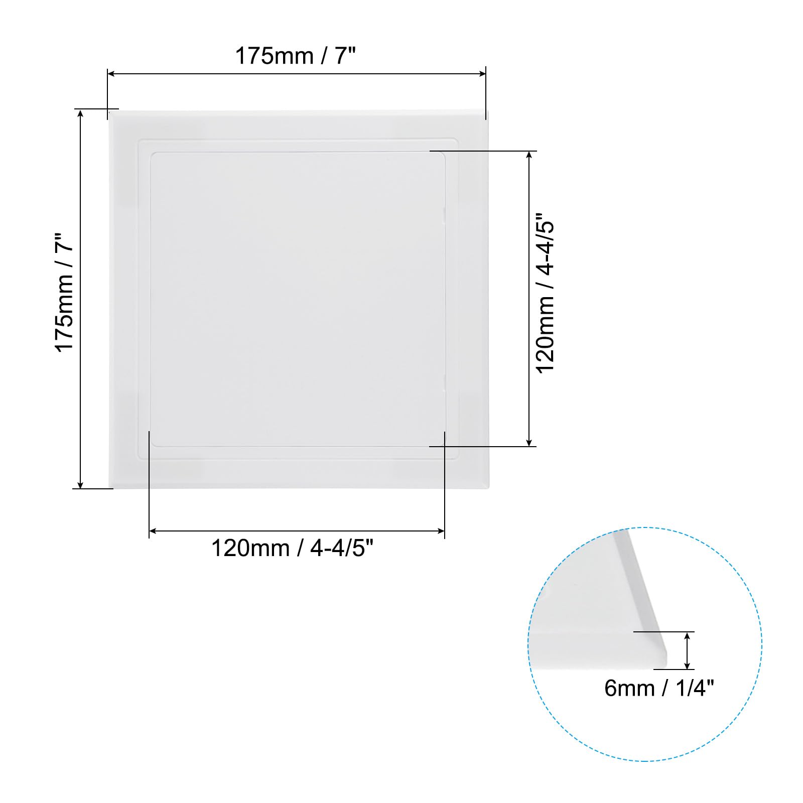 PATIKIL access panel adhesive back shows quick DIY mounting.