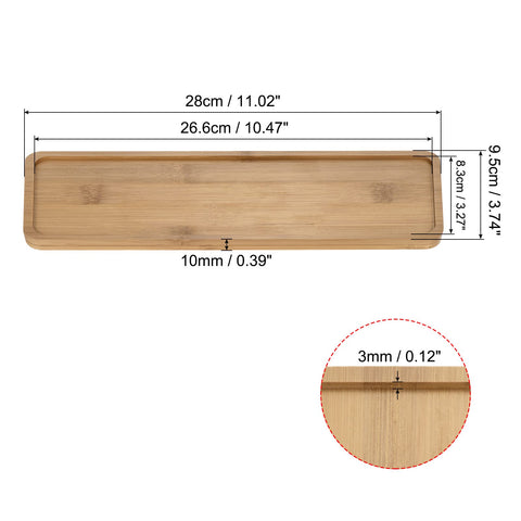 PATIKIL bamboo saucer featuring raised edge design to prevent spills