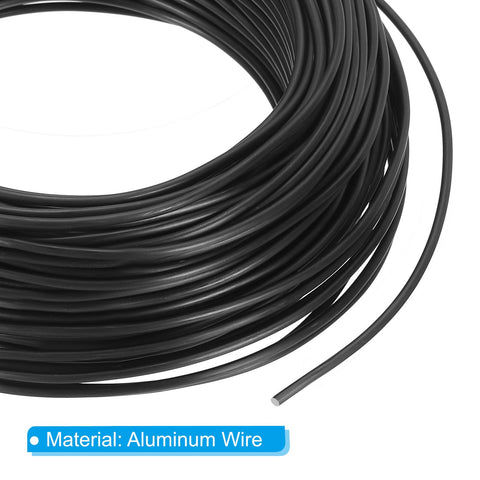 PATIKIL bonsai wire anodized black finish resists rust and blends with stems.