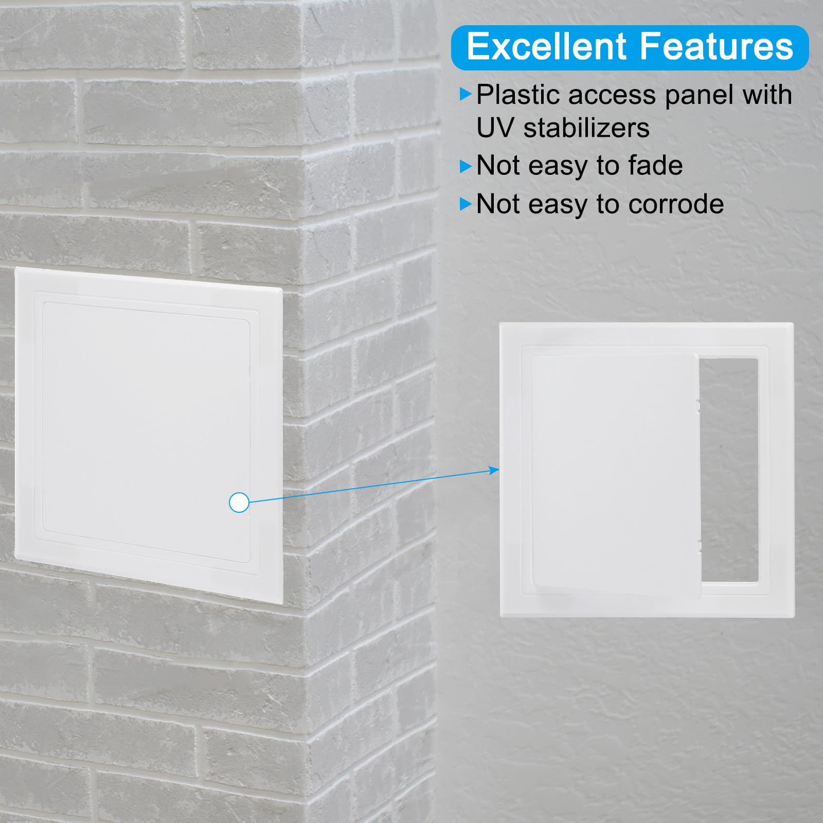 PATIKIL drywall access panel installation in wall demonstrating services access.