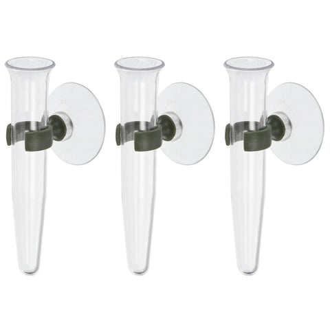 PATIKIL floral water tube suction 3-pack demonstrating secure wall attachment for fresh flowers