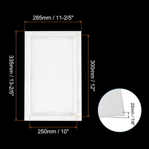 PATIKIL hinged access door white, easy to open and close in tight wall spaces