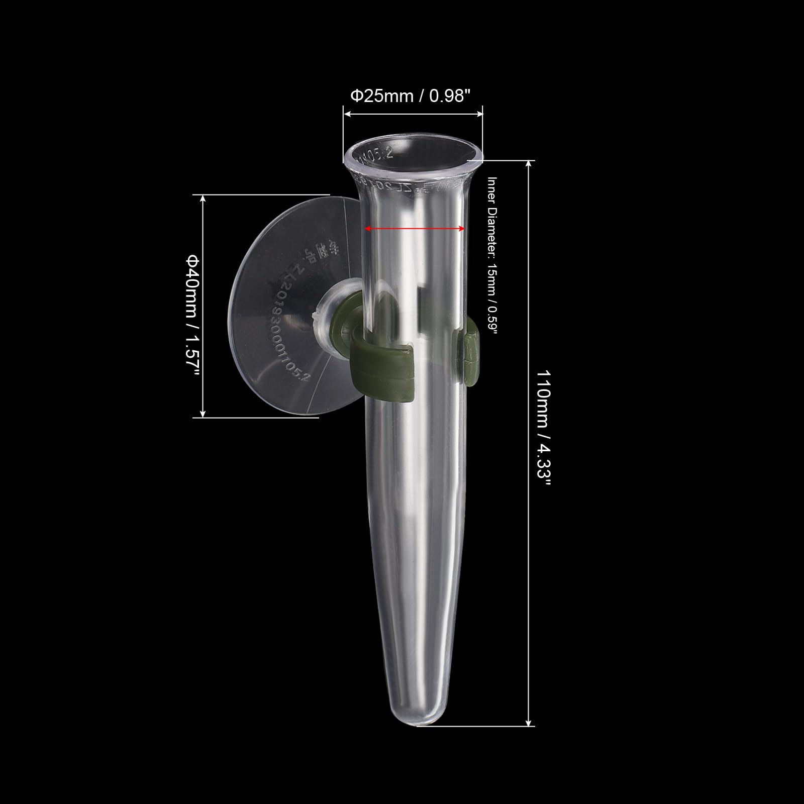 PATIKIL wall-mounted clear tube vase on a glass surface for displays