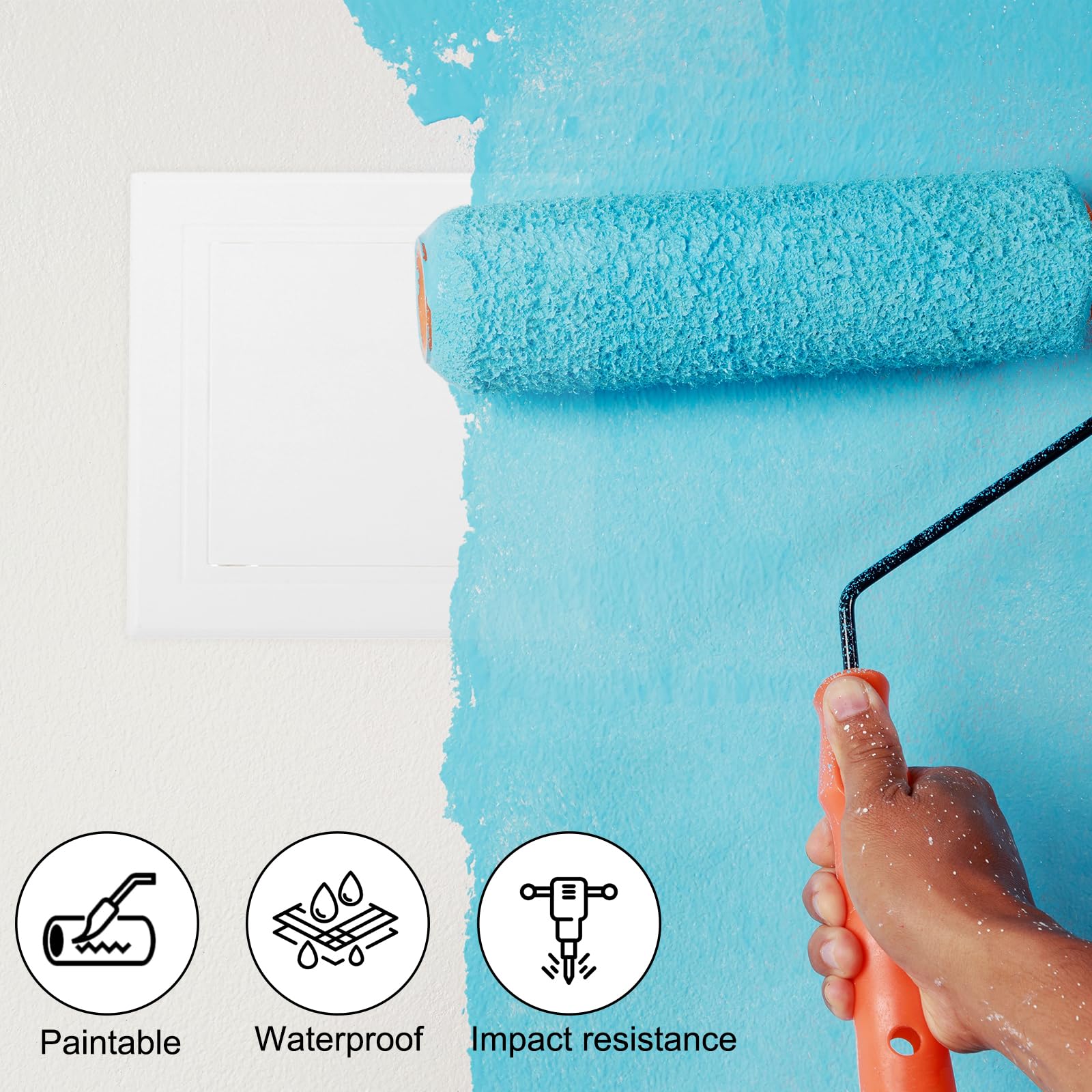PATIKIL white panel blends with drywall for a discreet, clean look