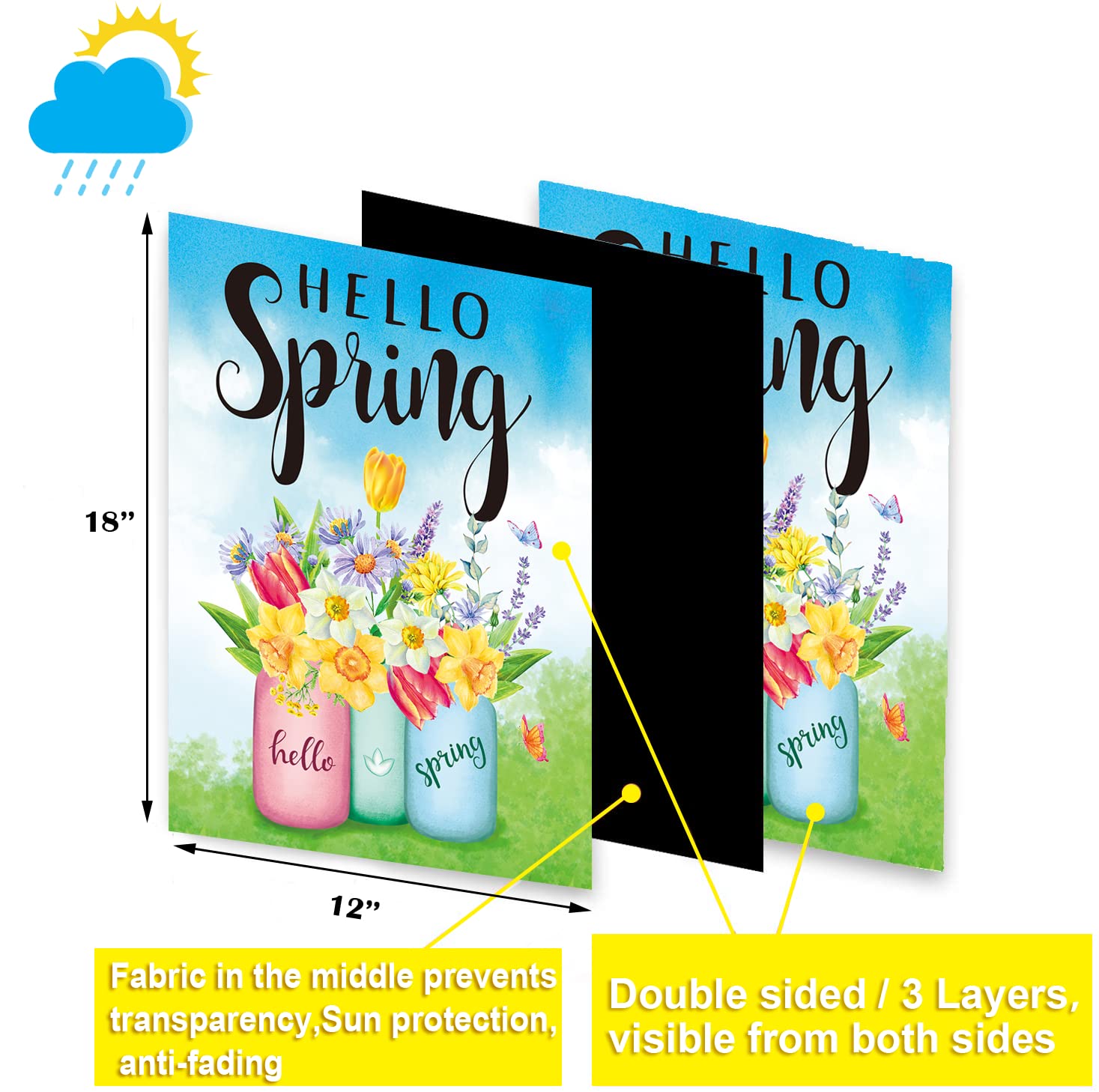Pating flags use washable fabric for durable outdoor use.