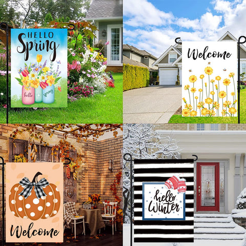 Pating garden flags stay vibrant with durable stitching and quality materials.
