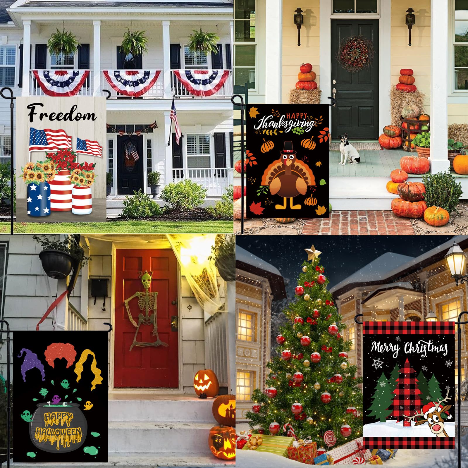 Pating fall winter flag 12x18 weather-ready seasonal decor