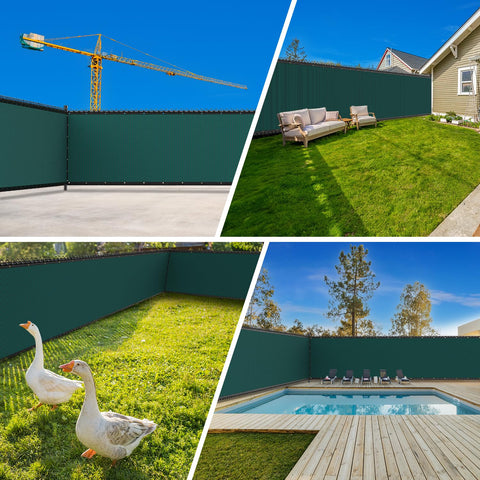 Patiobay dark-green privacy screen provides versatile shade and seclusion for outdoor spaces.