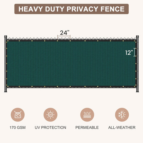 Patiobay heavy-duty fence cover with reinforced edges improves durability in windy yards.
