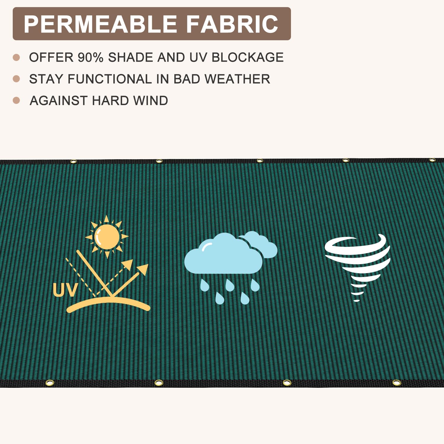 Patiobay reinforced edge design resists tearing for long-lasting outdoor use.