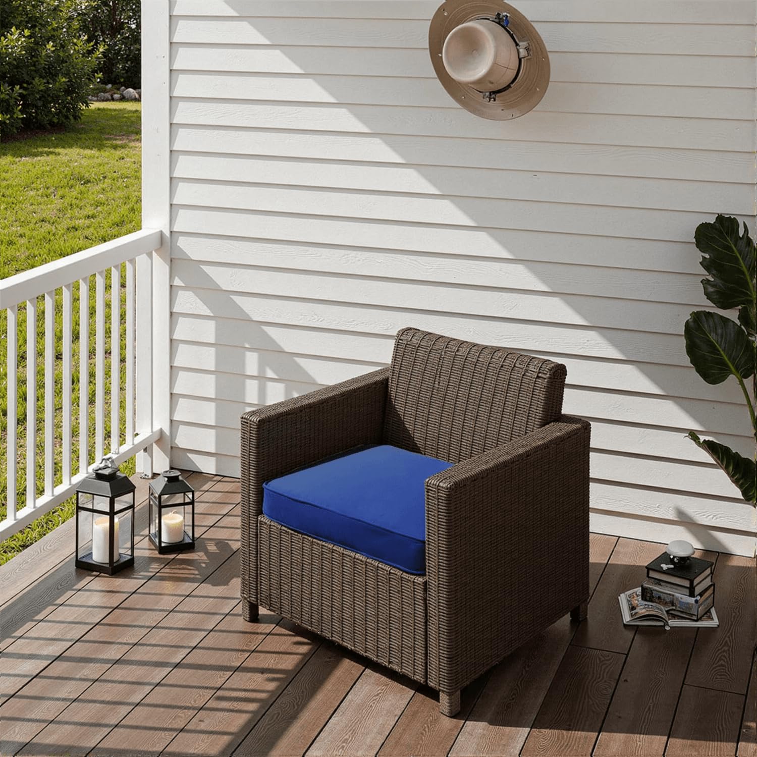 PatioGlow soft-dense foam delivers comfortable support for long outdoor sessions.