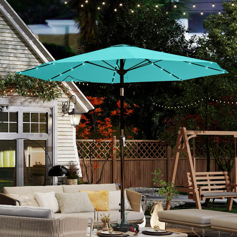 Patio Kingdom aqua blue canopy showcasing UV protection and fade resistance