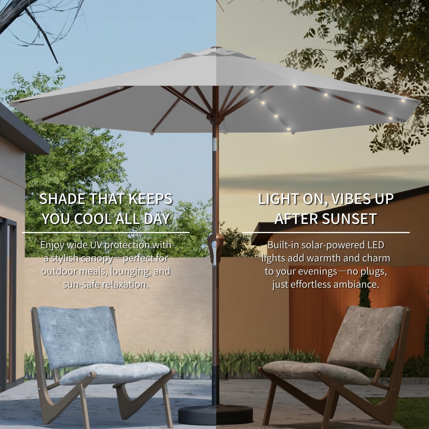 Patio Kingdom UV resistant polyester canopy preserves color over time.
