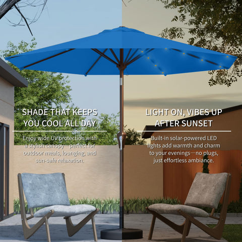 Patio Kingdom night lighting enhances poolside garden gatherings.