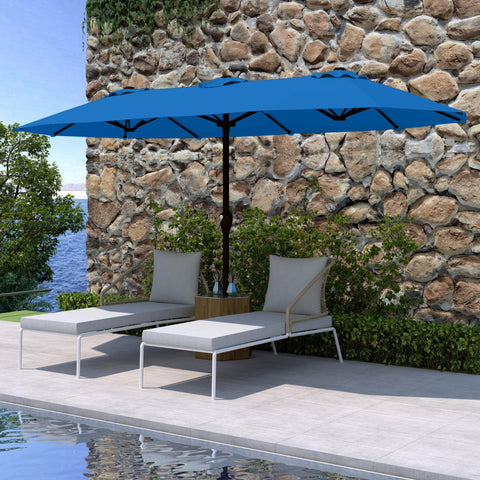 Royal Blue umbrella adds style to patio, garden, or poolside