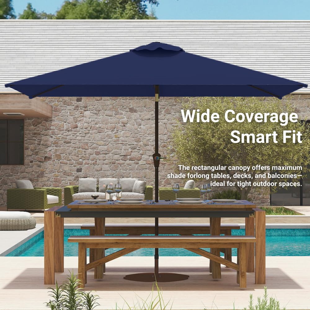 Patio Kingdom powder-coated ribs resist corrosion and wear.