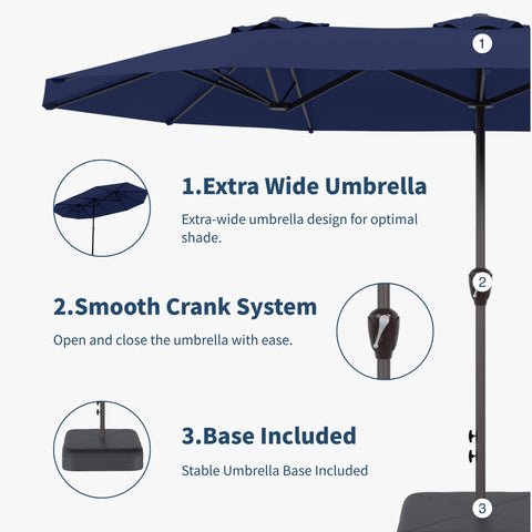 Patio Kingdom rust-resistant pole highlighting durability in windy spaces.