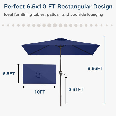 Patio Kingdom shade for 42-54 inch tables.