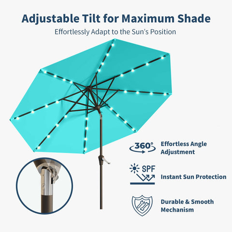 Patio Kingdom tilt function for adjustable shade
