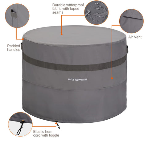 PATIOASIS breathable vent promotes air flow and moisture evaporation