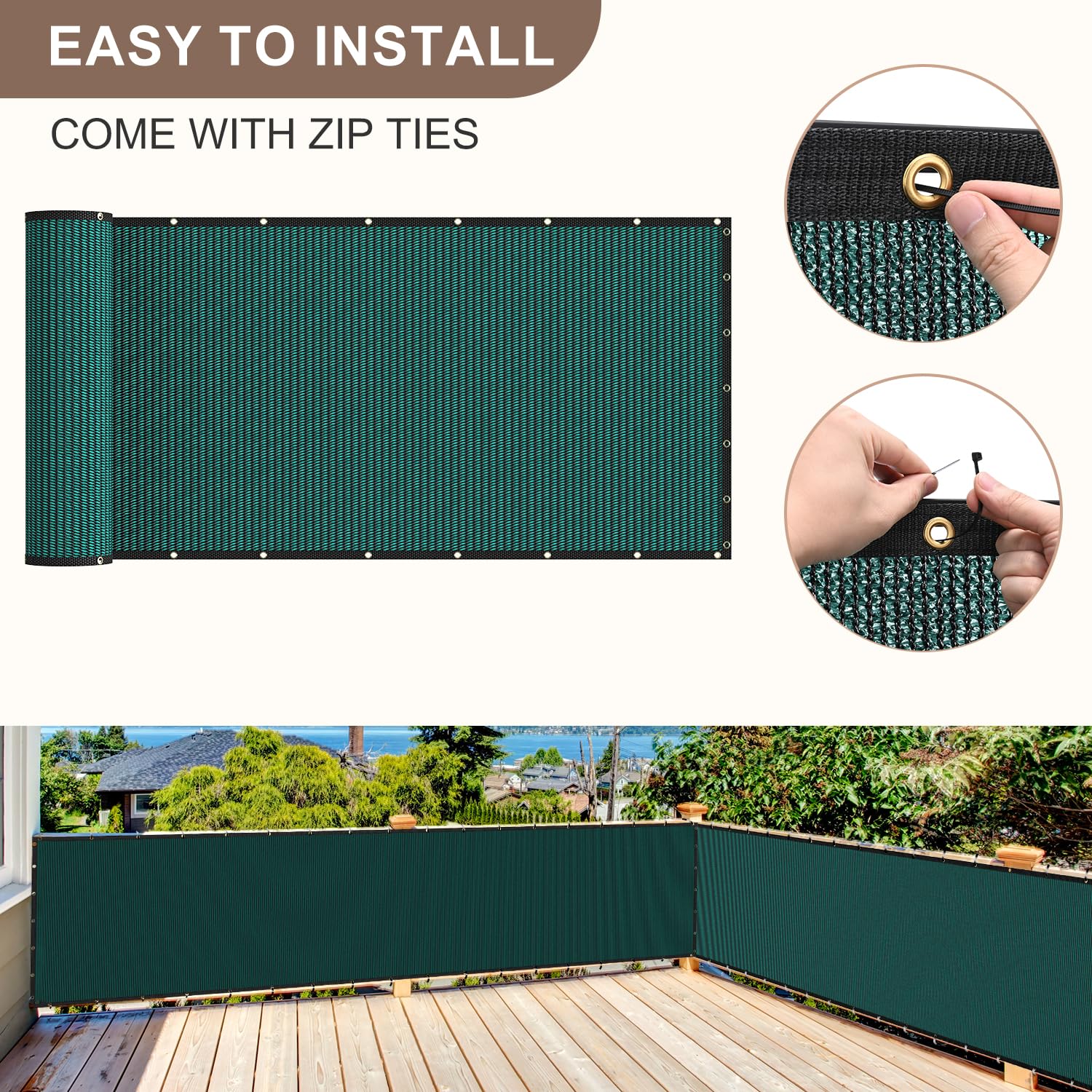 Dark green Patiobay screen suits backyards and garden spaces.
