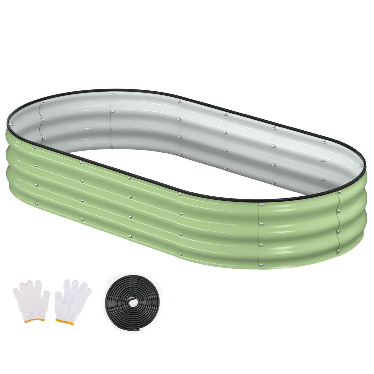 Patiobay raised garden bed 6x3x1ft with galvanized panels for versatile gardening.