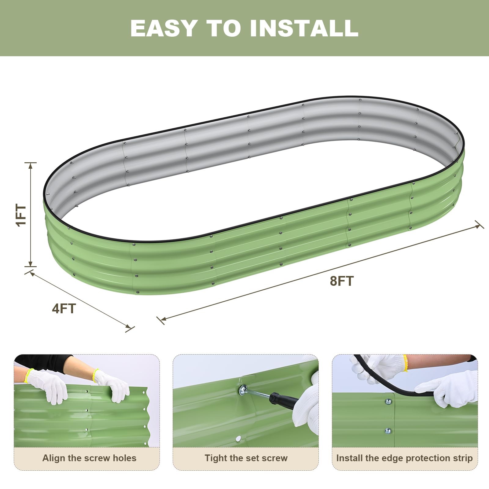 Patiobay tools and gloves included enable quick, safe garden setup