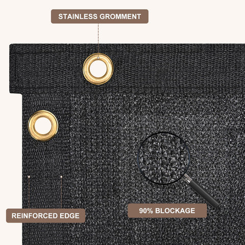 Patiobay UV-resistant fence cover protects outdoor areas from sun glare.