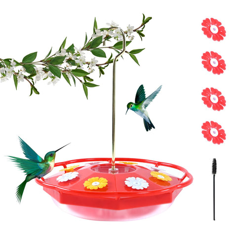 Patrisard hummingbird feeder, red 12 oz, attracts hummingbirds for close backyard viewing.