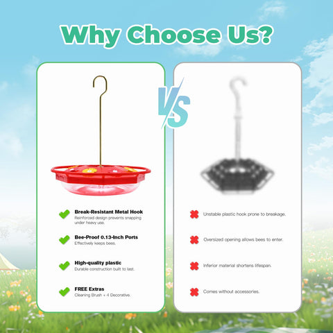 Patrisard feeder includes replaceable white petals for customizable styling.