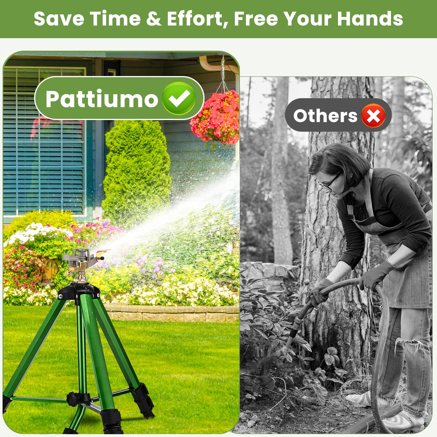 Pattiumo 3-4-inch hose connector compatible with most US hoses.