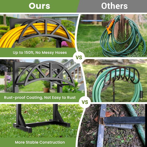Pattiumo rust-resistant hose stand stays sturdy through sun and rain
